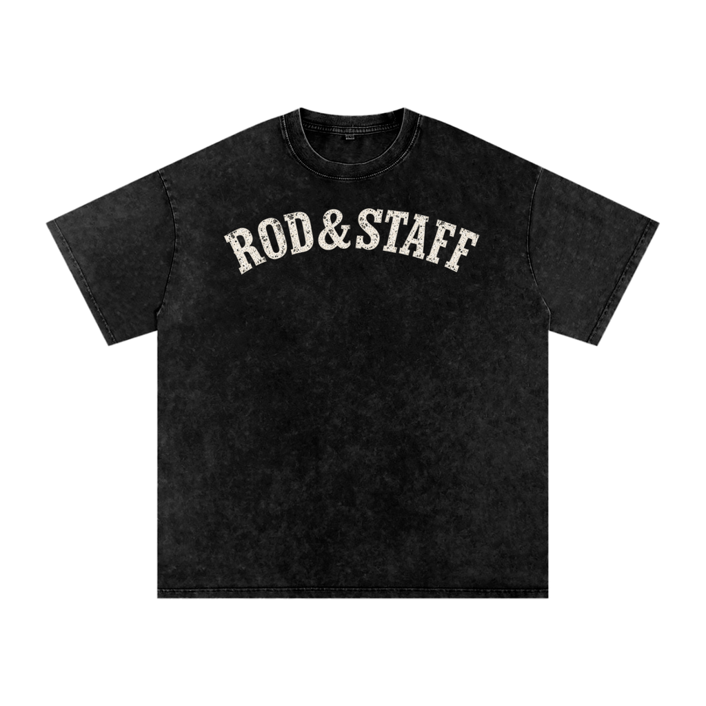 ROD & STAFF Colossians 3:23 Faith • Strength • Purpose Oversized Tee