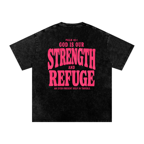 ROD & STAFF Psalm 46:1 Strength & Refuge Oversized Tee